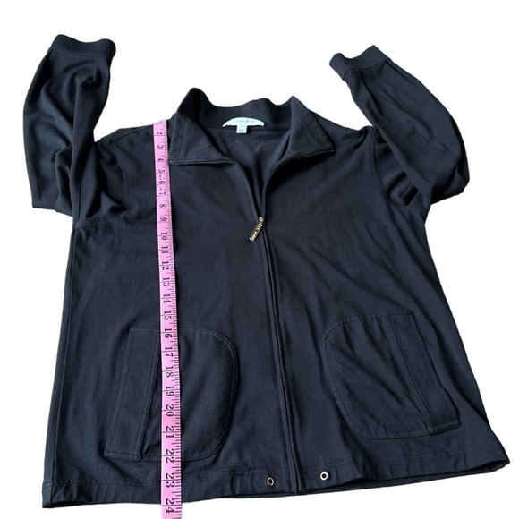 St. John Sport Womens Full Zip Standard Collar Cotton Lightweight Jacket, Size P - Picture 9 of 10